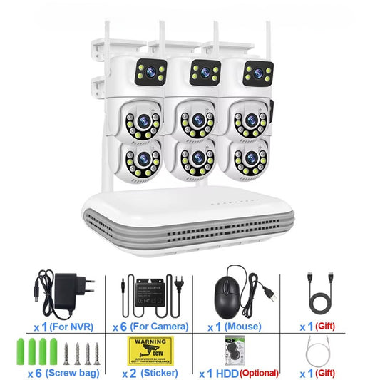 Set 6 Camaras de Vigilancia HD 4k